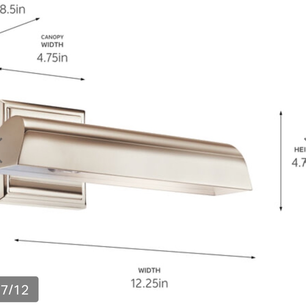 Kichler Polished Nickel Picture Light